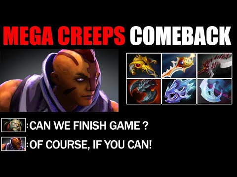 Mega Creeps Comeback By Divine Rapier Anti Mage - Epic Battle Fight 7.26c Dota 2