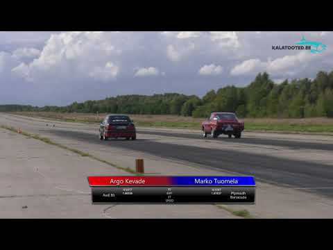Argo Kevade - Audi 80 vs Marko Tuomela - Plymouth Barracuda. Dragrace@EDRAfinals2019