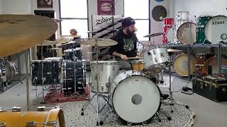 Video thumbnail for 1970s Rogers "Big R" Metallic Silver 14x22 9x13 and 16x16 Drum Kit by Hawthorne Drum Shop