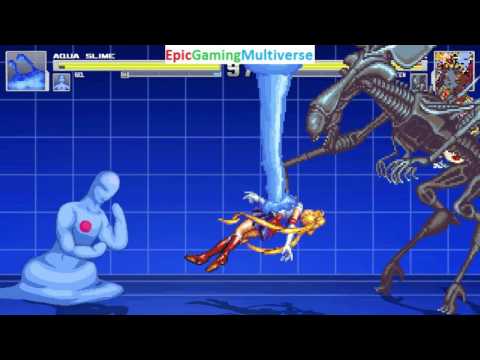 Gel And Aqua Slime VS Sailor Moon And The Alien Queen In A MUGEN Match / Battle / Fight