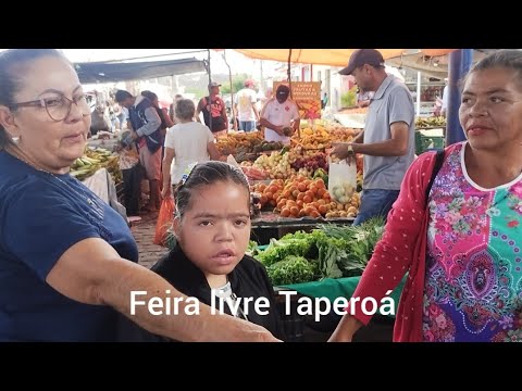Feira livre de rua e comércio em Taperoá Paraíba 