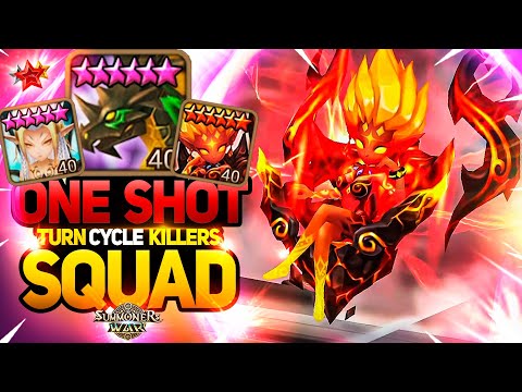 ONE SHOT TEAM with NEW 2A KAHLI - Summoners War