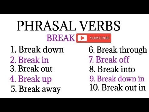 Phrasal Verbs with "Break" || Their Meanings || #learnenglish