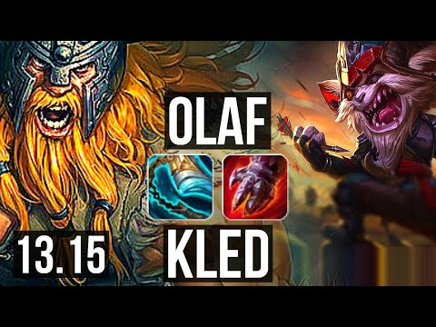 OLAF vs KLED (TOP) | Rank 6 Olaf, 10/1/2, 800+ games, Godlike | KR Grandmaster | 13.15