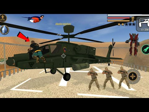 Vegas Crime Simulator (Vegas Hero Take blow Army Helicopter) Helicopter Stole on Helipad - HD
