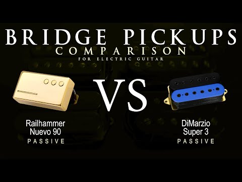 Railhammer NUEVO 90 vs DiMarzio SUPER 3 - Bridge Guitar Pickup Comparison Tone Demo