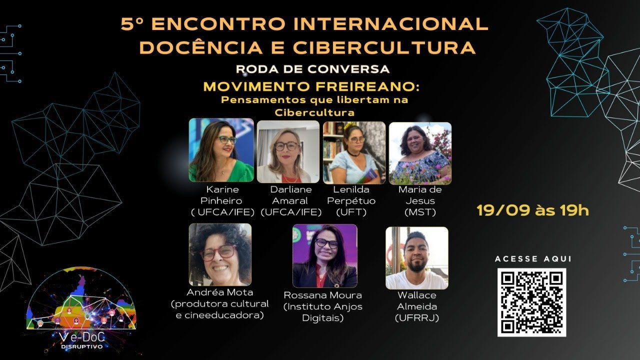 Roda de Conversa "Movimento Freireano: pensamentos que libertam na cibercultura"