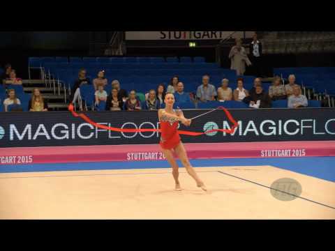 Ganna RIZATDINOVA (UKR) 2015 Rhythmic Worlds Stuttgart - Qualifications Ribbon