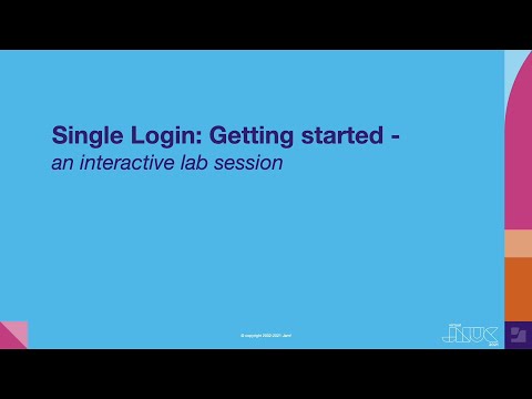 Single Login Getting Started An Interactive Lab Session Jnuc 2021