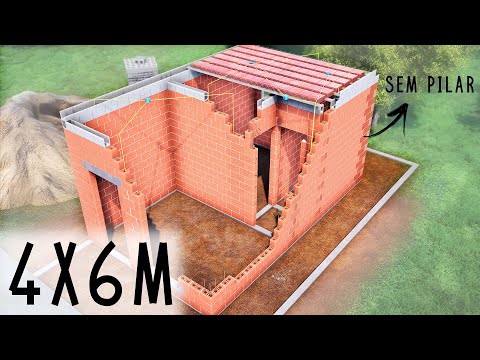 PASSO A PASSO CASA 4X6M PEQUENA E ECONÔMICA | ALVENARIA ESTRUTURAL | DUTRAM