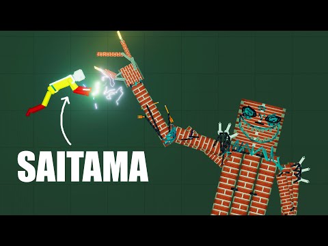 Saitama One Punch Man vs Brick Golems in People Playground