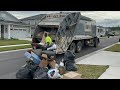 Speedy Gray WM Mack MRU McNeilus Rear Loader Garbage Truck Packing Post Christmas Trash