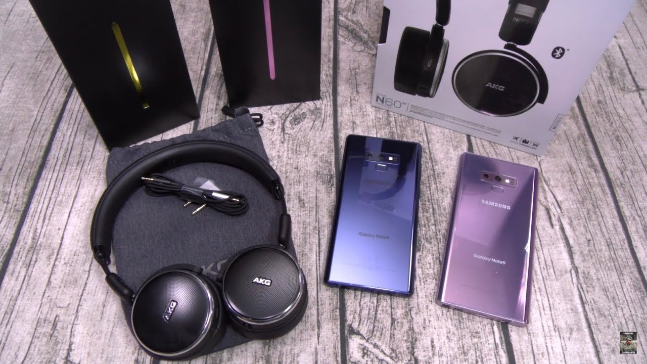 Samsung Galaxy Note 9 "Retail Blue" and AKG N60 Headphones Unboxing