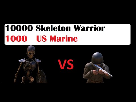 UEBS 1000 US Soldiers Vs 10000 Skeleton Warriors