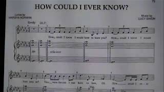 How Could I Ever Know? Piano Accompaniment