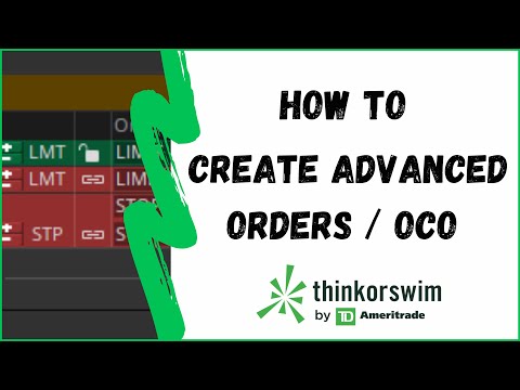 How To Create Advanced Orders | OCO Bracket | ThinkorSwim