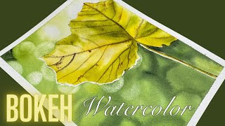 How to Paint a Glowing Watercolor Autumn Leaf Easy!