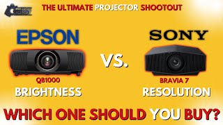 Projector Shootout | Brightness or Resolution? EPSON QB1000 vs SONY BRAVIA 7