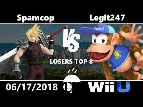 Rain City Wii U: Losers Top 8 - Spamcop (Cloud, Mario) vs Legit247 (Diddy Kong, ROB)