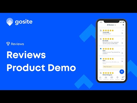 This video is an instructional tutorial demonstrating how to use GoSite's Reviews tool to manage and respond to customer reviews via its dashboard.