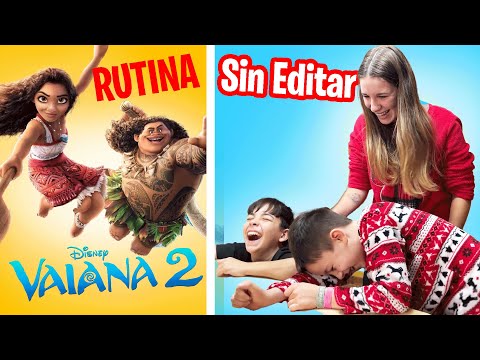 RUTINA de Familia NUMEROSA REAL ¡SIN EDITAR! con Vaiana 2 de DIsney #vlogmas