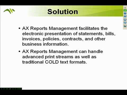 Applicationxtender Reports Management Part 1 Mov