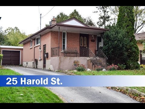 House for Sale 25 Harold Street, Hamilton, Ontario, all brick bungalow with garage close to 403.