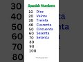 Numbers in Spanish #spanishlearning
