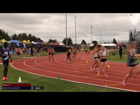 Girls U14 4 x 200m Timed Final 2 - 2019 SUBWAY State Relay Championships // LAVicTV