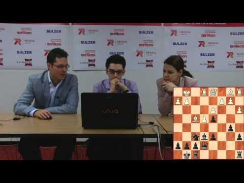 Press Conference Round 8: Caruana Fabiano (ITA) - Leko Peter (HUN)