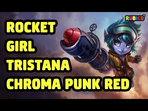 ROCKET GIRL TRISTANA CHROMA PUNK RED SKIN SPOTLIGHT - LEAGUE OF LEGENDS