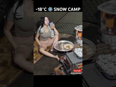 -18°C ❄️ SNOW CAMPING IN A HOT TENT🔥