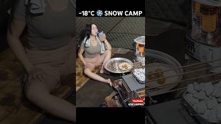 -18°C ❄️ SNOW CAMPING IN A HOT TENT🔥