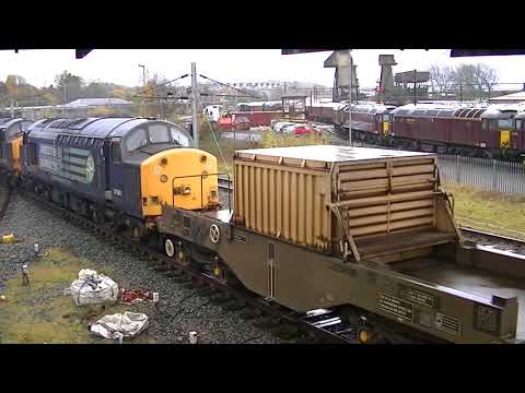 DRS 37604+37601 6K73 Flasks Carnforth 191116