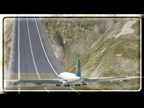 Plane Landing Sliding to the Right