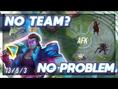 HOW TO BEAT KLED AS GAREN TOP (WITH AFKS AND JUNGLER DYING TO WOLVES) - League of Legends