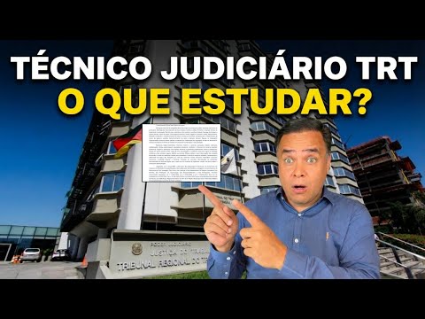 What subjects to study for Regional Labor Court (TRT) competitive exams | Judicial Technician