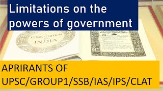 Class 11 Political Science Notes Chapter 1 Constitution: Why and How?-Limitations on government