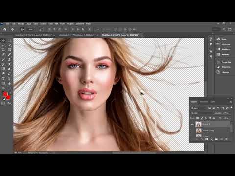 Cut Out Hair FAST Photoshop Tutorial just 1 minute