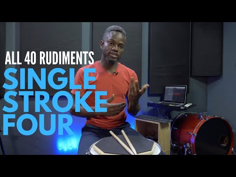 How To Play Single Stroke Four - Drum Rudiment Lesson
