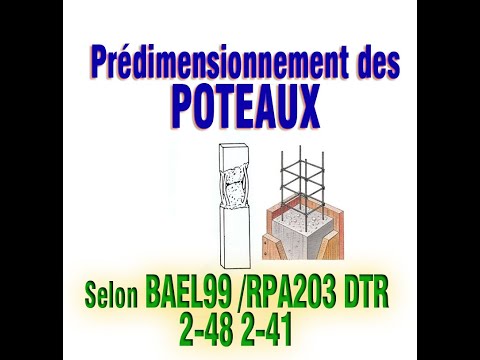 Prédimensionnement des poteaux  en #Compression simple centré selon #BAEL99 et #RPAv2003 (#DTR).