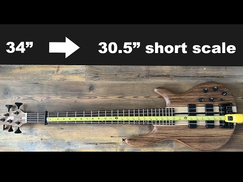 How to adapt/convert a standard 34" scale 5-string bass to a 30.5" short scale bass