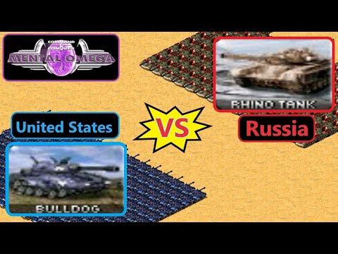 Bulldog vs Rhino - Same Cost - Red Alert 2 - Mental Omega