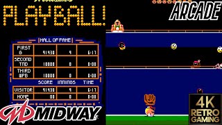 Playball Arcade ( Midway 1983 ) 4k Gameplay