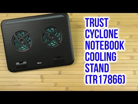 Trust Geriausios kainos kvadratinis „Cyclone“ nešiojamojo kompiuterio aušinimo stovas 17866 Juodas video