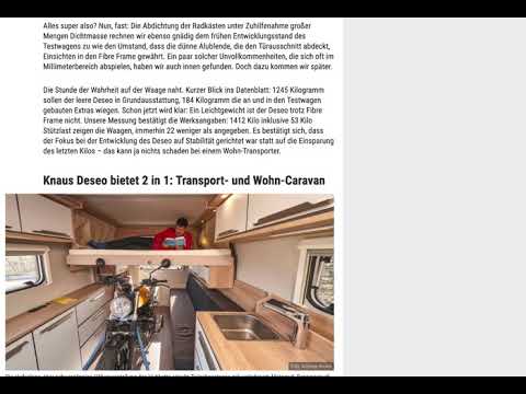 Knaus Deseo Test.Das geniale Fahrzeug für Camper mit Sportsachen