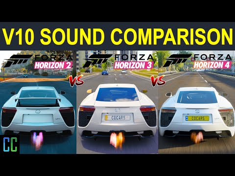 EVERY V10 Engine Sound Forza Horizon 2 vs. Forza Horizon 3 vs. Forza Horizon 4 l Best Sounding Cars?