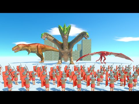 3 DRAGONS DEFEND THE CASTLE against all units - animal revolt battle simulator - arbs - wyvern