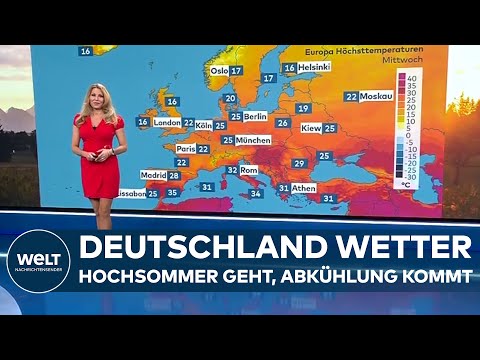 Video Thumbnail: WETTER IN DEUTSCHLAND: Hochsommer macht schlapp, triefnasses Tief im Anmarsch