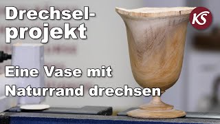 Eine Vase mit Naturrand drechseln - Tiefenausdrehwerkzeuge von Simon Hope